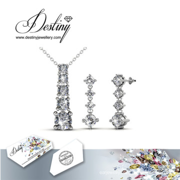 Destiny Jewellery Crystal From Swarovski Transmission Tower Set Pendant and Earrings